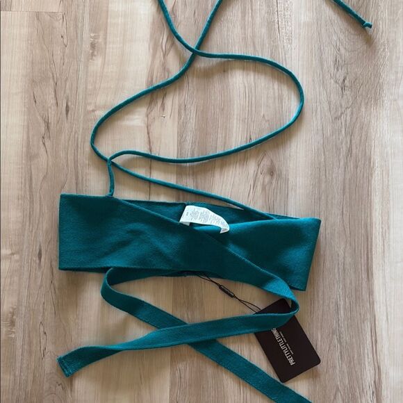PLT Teal Knit Bandeau Top - Picture 1 of 2